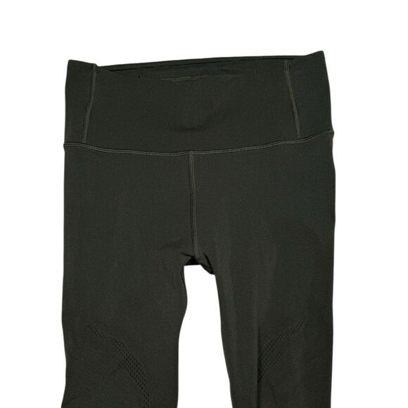 Lululemon Dark Olive Green Mesh Reveal 26” Tight Legging - Picture 9 of 11